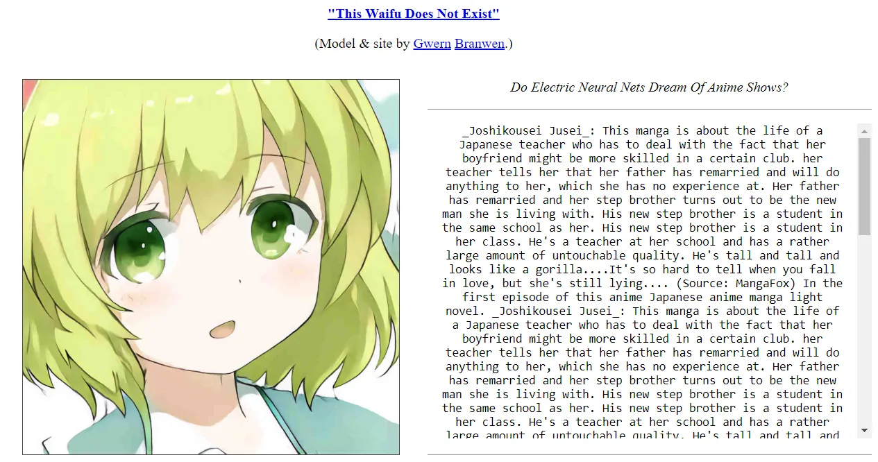 This Waifu Does Not Exist